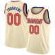 Men's Custom Cream Orange-Royal Round Neck Rib-Knit Basketball Jersey